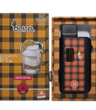 Burn 3mL Disposable Vapes – Jamaican Rum Punch THC Distillate