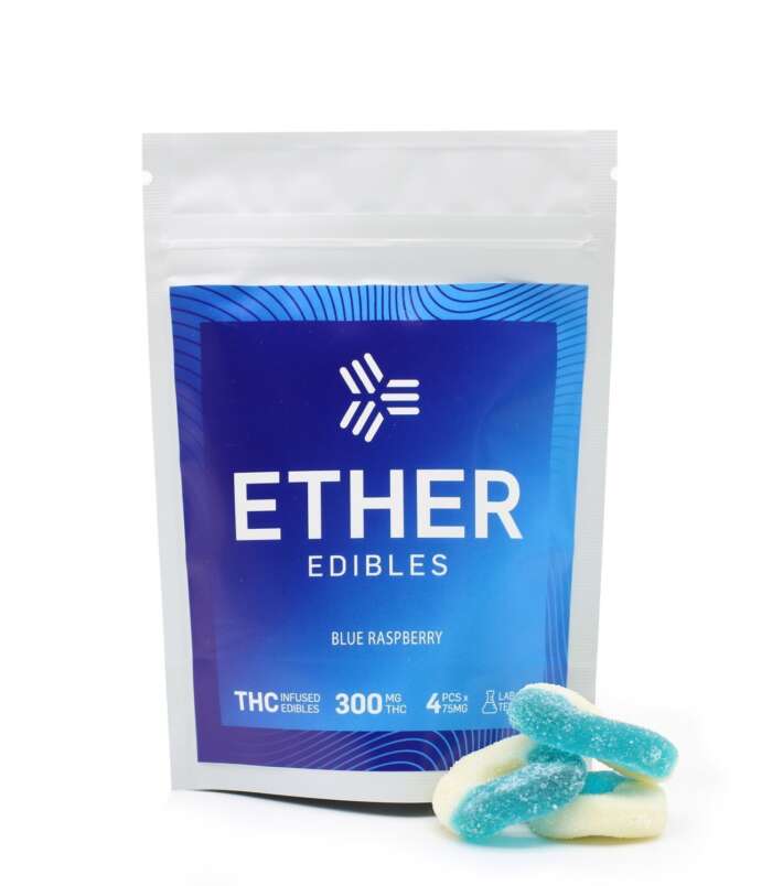Ether Edibles 300MG THC – Blue Raspberry - Naked Cannabis