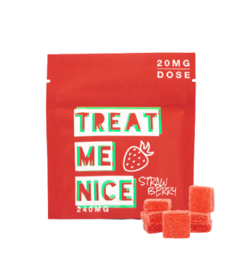 Treat Me Nice (240mg) THC Gummies – Strawberry