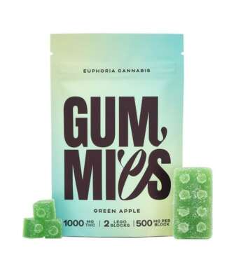 Euphoria Cannabis – Green Apple 1000mg THC Gummies