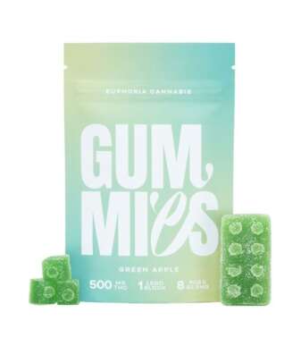 Euphoria Cannabis – Green Apple 500mg THC Gummies