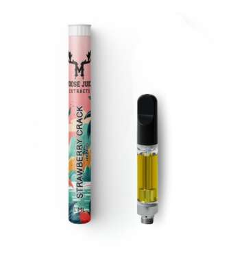 Moose Juice Extracts 1mL Cartridge – Strawberry Crack THC Distillate