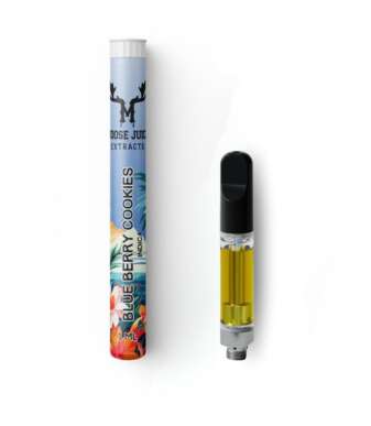 Moose Juice Extracts 1mL Cartridge – Blueberry Cookies THC Distillate
