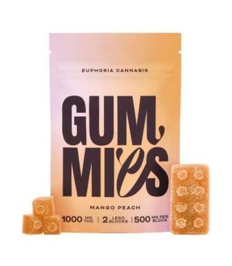 Euphoria Cannabis – Mango Peach 1000mg THC Gummies