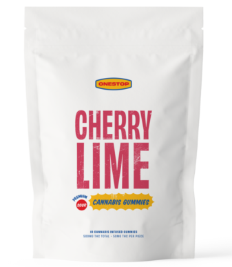 OneStop – Sour Cherry Lime 500mg THC Gummies