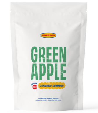 OneStop – Sour Green Apple 500mg THC Gummies