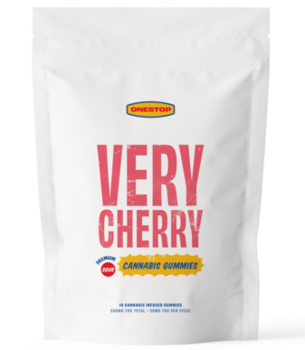 OneStop – Sour Very Cherry 500mg THC Gummies