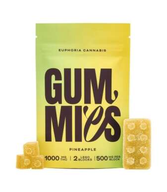 Euphoria Cannabis – Pineapple 1000mg THC Gummies