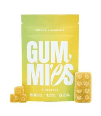 Euphoria Cannabis – Pineapple 500mg THC Gummies