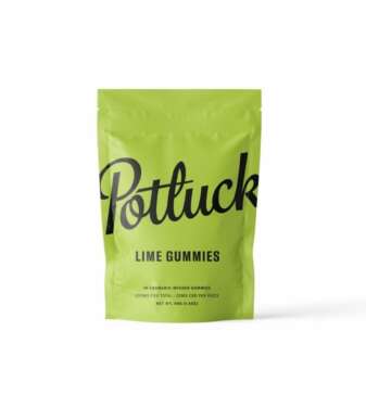 Potluck Edibles 200mg CBD Gummies – Lime