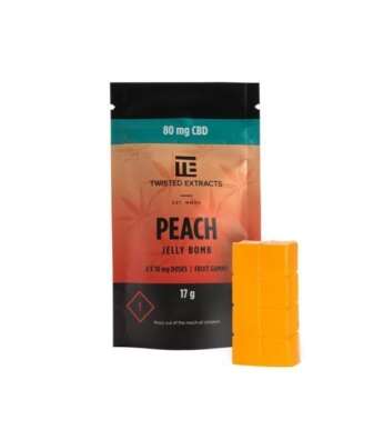 Twisted Extracts Jelly Bombs 80mg CBD – Peach