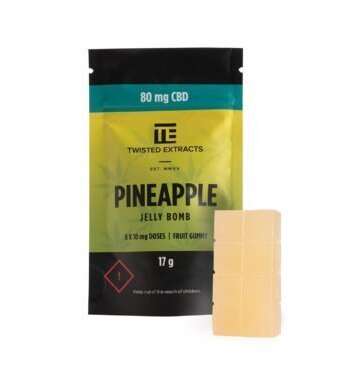 Twisted Extracts Jelly Bombs 80mg CBD – Pineapple