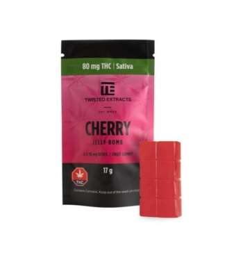 Twisted Extracts Jelly Bombs 80mg THC – Cherry (Sativa)