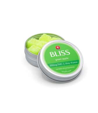 Bliss Edibles 250mg THC – Green Apple