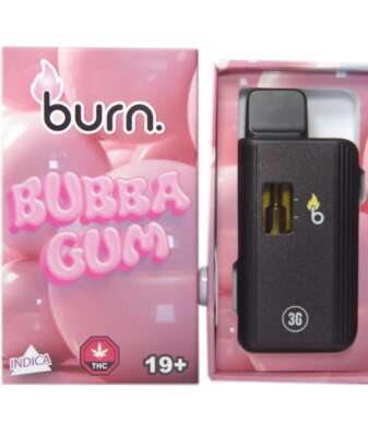 Burn 3mL Disposable Vapes – Bubba Gum THC Distillate