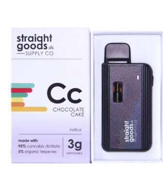 Straight Goods Supply Co. 3 Gram Disposable Vapes – Chocolate Cake THC Distillate