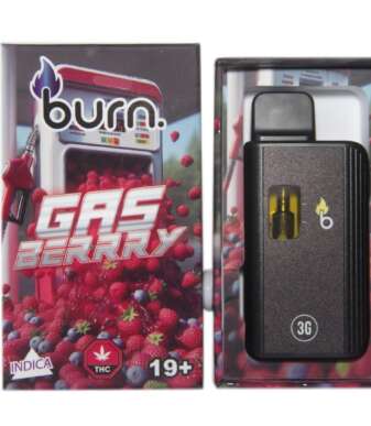 Burn 3mL Disposable Vapes – Gas Berry THC Distillate