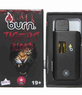Burn 3mL Disposable Vapes – Tiger Blood THC Distillate