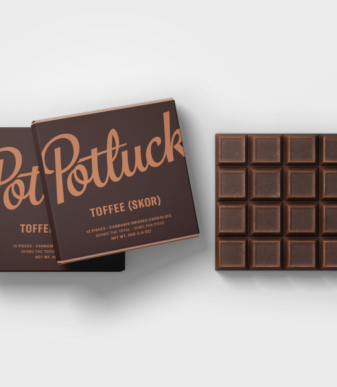 Potluck Edibles 300mg THC Chocolate – Toffee (Skor)